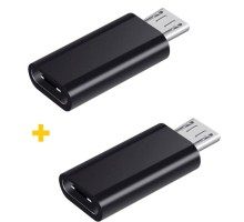 Перехідник USB Type-C to MicroUSB AC-020 2 pcs XoKo (XK-AC020-BK2)