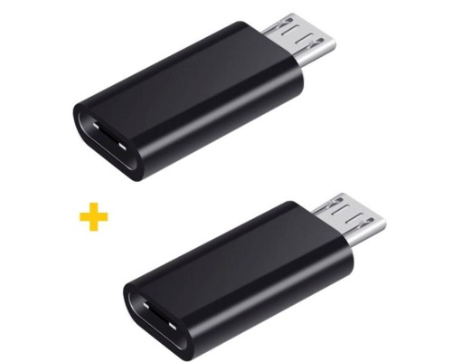 Перехідник USB Type-C to MicroUSB AC-020 2 pcs XoKo (XK-AC020-BK2)