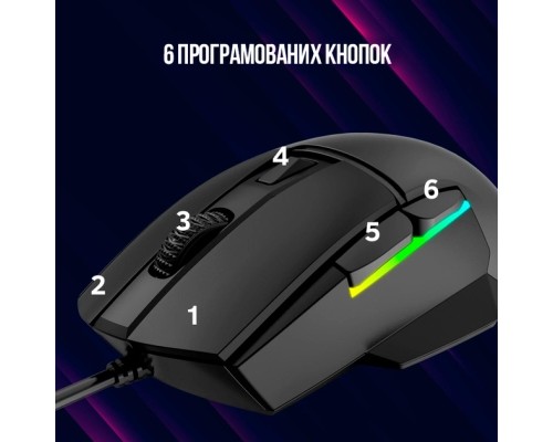 Мишка Lorgar Jetter 357 Wired USB Black (LRG-GMS357)