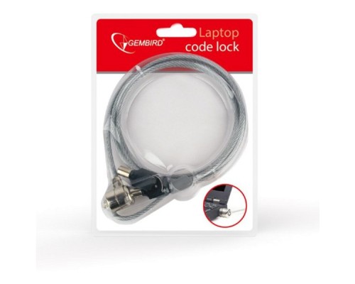 Тросик із замком до ноутбука Gembird із замком та 2 ключі (LK-K-01)