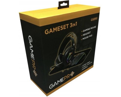 Мишка GamePro GS890 Combo 3 в 1 миша + ігрова поверхня + гарнітура (GS890)