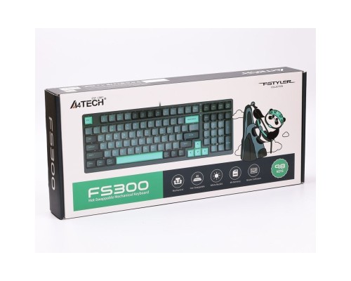 Клавіатура A4Tech FS300 FS Switches USB Panda Rock Climbin (4711422003086)