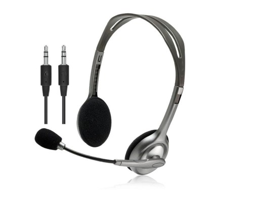 Навушники Logitech H110 Stereo Headset with 2*3pin jacks (981-000271)