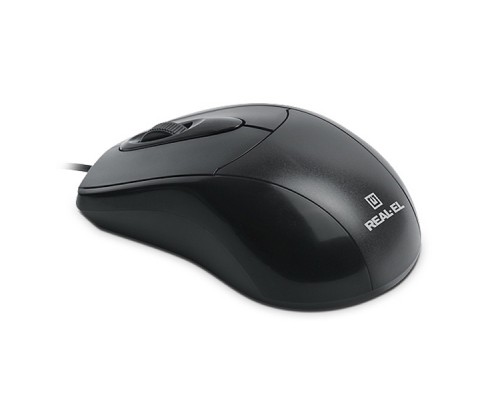 Мишка REAL-EL RM-207, USB, black