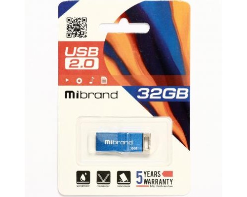 USB флеш накопичувач Mibrand 32GB Сhameleon Blue USB 2.0 (MI2.0/CH32U6U)