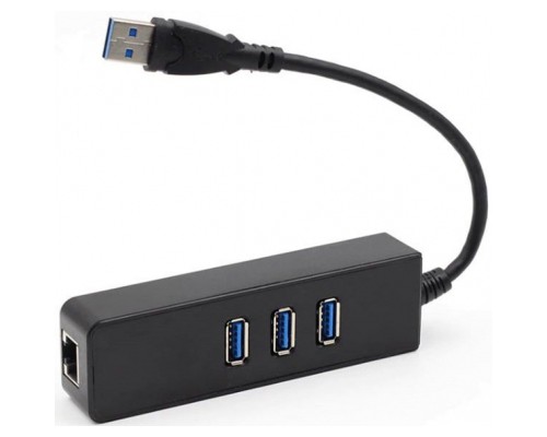 Концентратор Dynamode USB 3.0 Type-A - RJ45 Gigabit Lan, 3*USB 3.0 (USB3.0-Type-A-RJ45-HUB3)