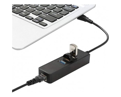 Концентратор Dynamode USB 3.0 Type-A - RJ45 Gigabit Lan, 3*USB 3.0 (USB3.0-Type-A-RJ45-HUB3)