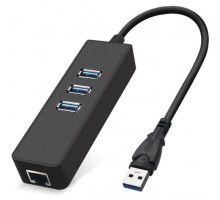 Концентратор Dynamode USB 3.0 Type-A - RJ45 Gigabit Lan, 3*USB 3.0 (USB3.0-Type-A-RJ45-HUB3)