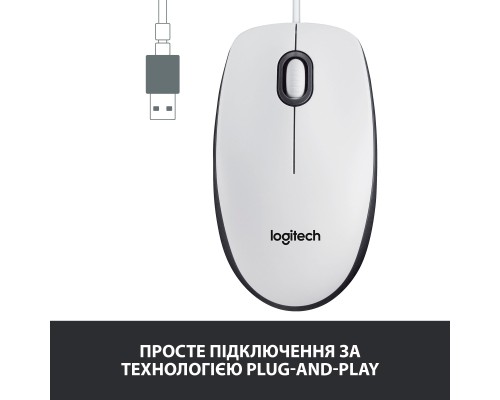 Мишка Logitech M100 USB White (910-006764)