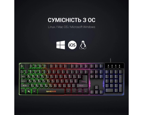 Клавіатура GamePro GK576 Nitro+ USB Black (GK576)