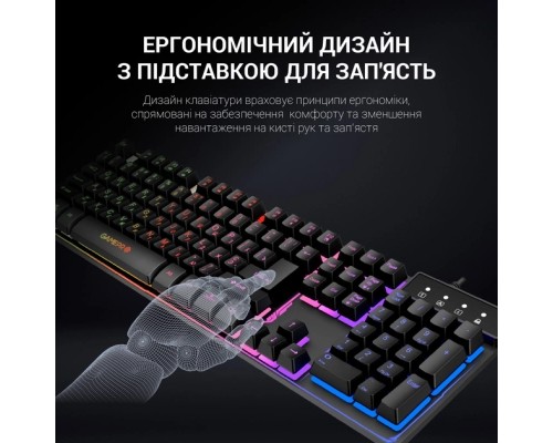 Клавіатура GamePro GK576 Nitro+ USB Black (GK576)