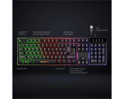 Клавіатура GamePro GK576 Nitro+ USB Black (GK576)
