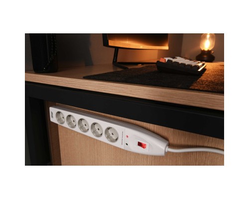 Мережевий фільтр живлення 2E 5XSchuko, 3G*1.5мм, 2м, white (2E-SP515M2WH)