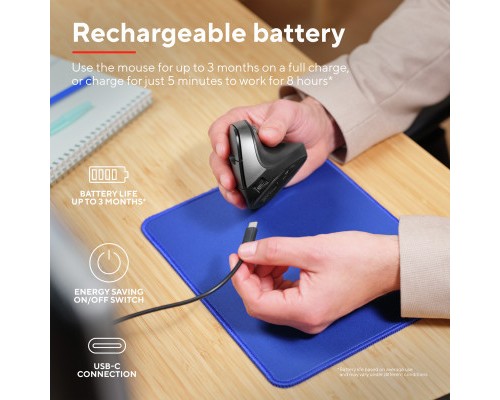 Мишка Trust Bayo 2 Ergonomic Wireless/USB-A Black (25145)