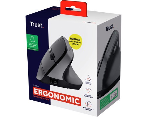Мишка Trust Bayo 2 Ergonomic Wireless/USB-A Black (25145)