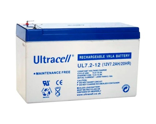 Батарея до ДБЖ Ultracell 12V-7.2Ah, AGM (UL7.2-12)