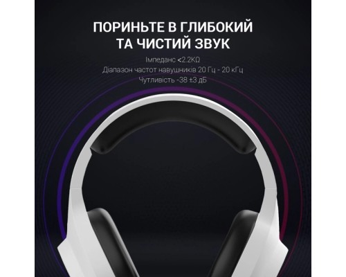 Навушники GamePro HS615 RGB White (HS615)