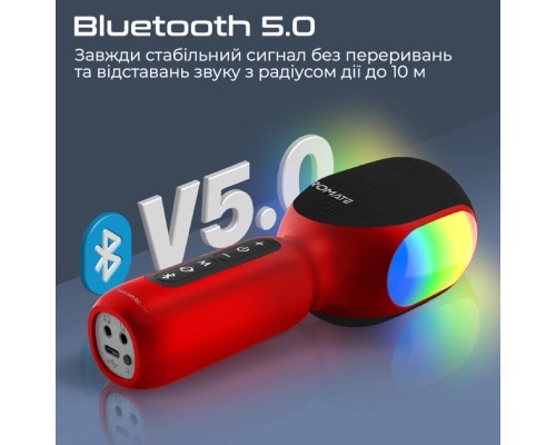 Мікрофон Promate VocalMic Bluetooth 2 x AUX LED Red (vocalmic.red)