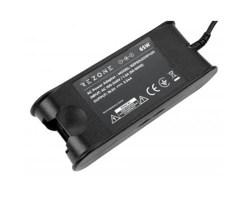 Блок живлення до ноутбуку Rezone DELL 65W 19.5V 3.34A 7.4*5.0 (RZPSDL65197450)