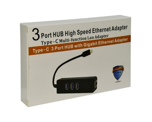 Перехідник Dynamode USB 3.1 Type-C - RJ45 Gigabit Lan, 3*USB 3.0 (USB3.1-TypeC-RJ45-HUB3)