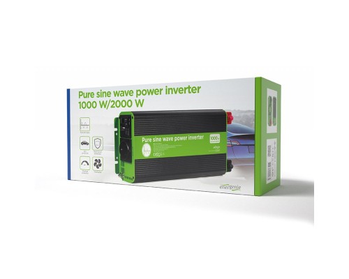Автомобільний інвертор 12V/230V 1000W (2000W peak power) чиста синусоїда EnerGenie (EG-PWC-PS1000-01)