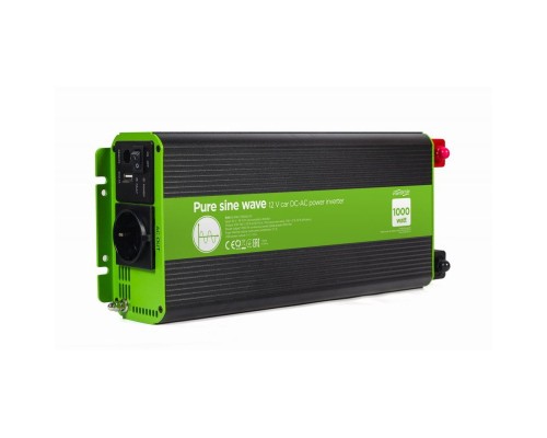 Автомобільний інвертор 12V/230V 1000W (2000W peak power) чиста синусоїда EnerGenie (EG-PWC-PS1000-01)