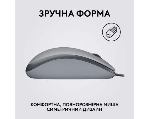 Мишка Logitech M110 Silent USB Mid Gray (910-006760)