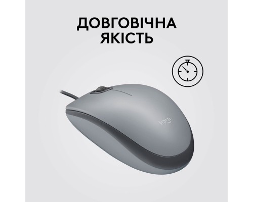 Мишка Logitech M110 Silent USB Mid Gray (910-006760)
