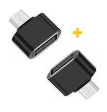 Перехідник USB to MicroUSB AC-050 2 pcs XoKo (XK-AC050-BK2)