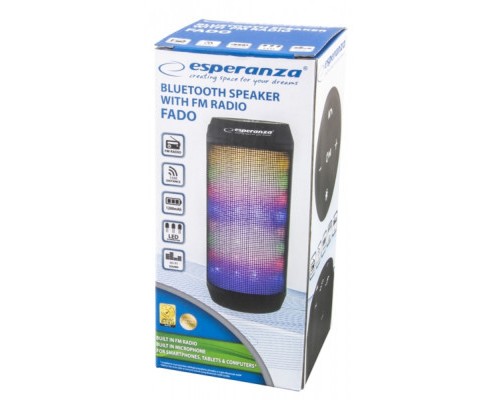 Акустична система Esperanza FM Radio And Led Light Fado Black (EP133K)
