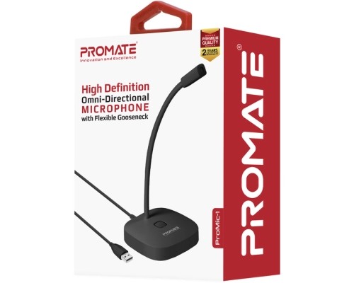 Мікрофон Promate ProMic-1 USB Black (promic-1.black)