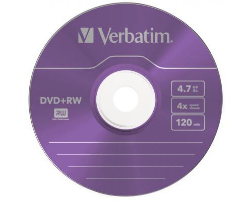 Диск DVD Verbatim 4.7Gb 4x SlimCase 5шт Color (43297)
