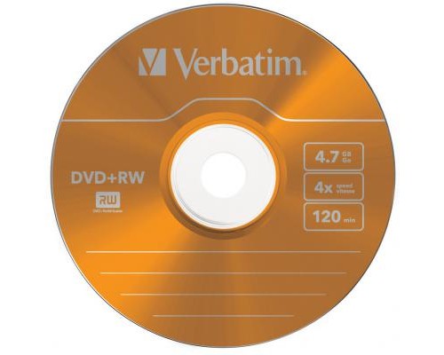 Диск DVD Verbatim 4.7Gb 4x SlimCase 5шт Color (43297)