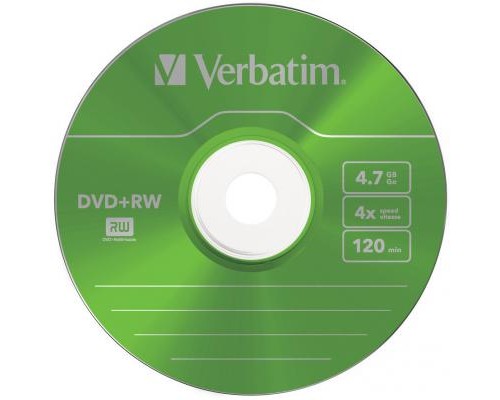 Диск DVD Verbatim 4.7Gb 4x SlimCase 5шт Color (43297)