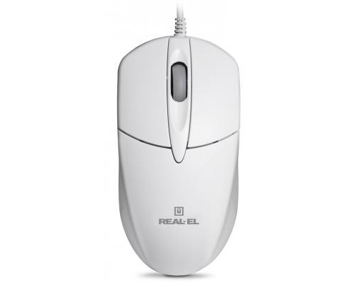 Мишка REAL-EL RM-211, USB, white