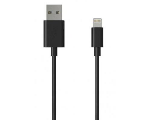 Дата кабель USB 2.0 AM to Lightning 1.0m Cu, 2.1А, Black Grand-X (PL01B)