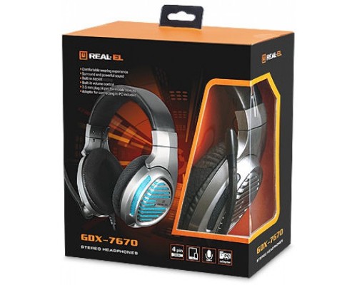 Навушники REAL-EL GDX-7670 Gun Metal