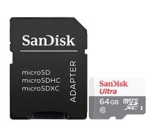 Карта пам'яті SanDisk 64GB microSD class 10 Ultra Light (SDSQUNR-064G-GN3MA)