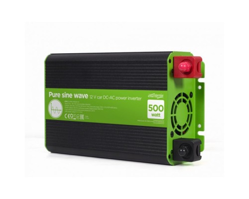 Автомобільний інвертор 12V/230V 500W (1000W peak power) чиста синусоїда EnerGenie (EG-PWC-PS500-01)
