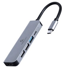 Концентратор Cablexpert USB-C 5-in-1 (hub/HDMI/PD) (A-CM-COMBO5-03)