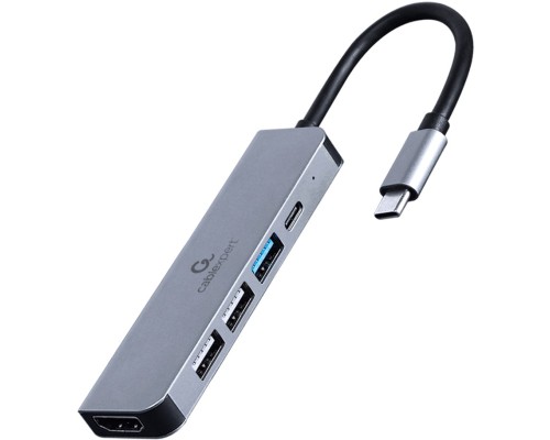Концентратор Cablexpert USB-C 5-in-1 (hub/HDMI/PD) (A-CM-COMBO5-03)