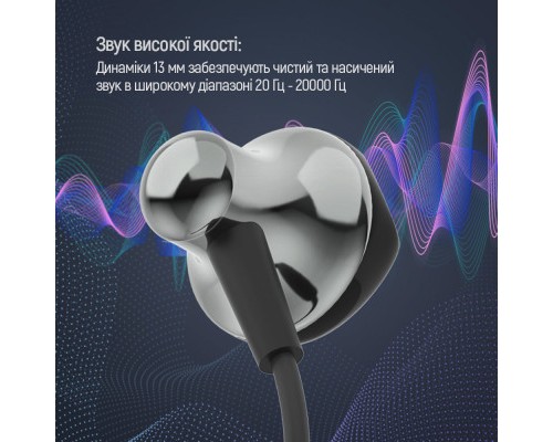 Навушники ColorWay Slim 3.5 mm Wired Earphone Blast 1 Black (CW-WD01BK)