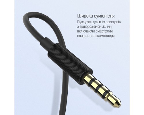 Навушники ColorWay Slim 3.5 mm Wired Earphone Blast 1 Black (CW-WD01BK)