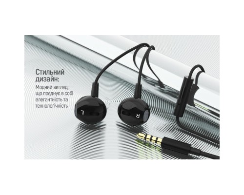 Навушники ColorWay Slim 3.5 mm Wired Earphone Blast 1 Black (CW-WD01BK)