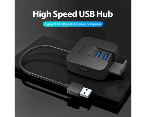 Концентратор Vention USB 3.0 to 4хUSB 3.0 Black 1.0m (CHBBF)