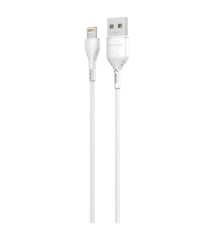 Дата кабель USB 2.0 AM to Lightning 1.0m Cu, 2.1А White Grand-X (PL01W)