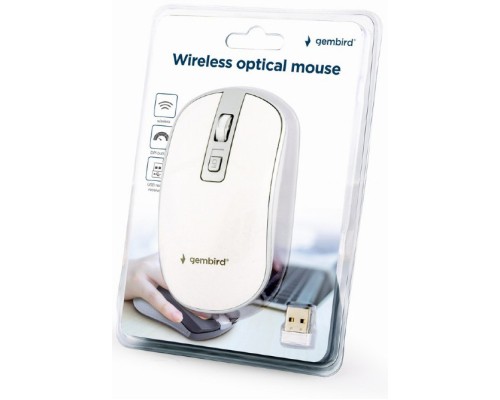 Мишка Gembird MUSW-4B-06-WS Wireless White-Silver (MUSW-4B-06-WS)