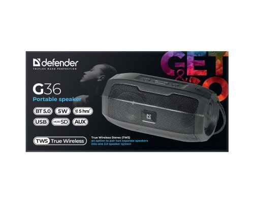 Акустична система Defender G36 5Вт FM/microSD/USB Black (65036)