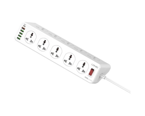 Мережевий фільтр живлення LDNIO SC10610, 5роз + 3USB (SC10610)