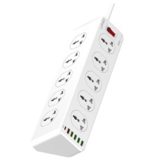 Мережевий фільтр живлення LDNIO SC10610, 5роз + 3USB (SC10610)